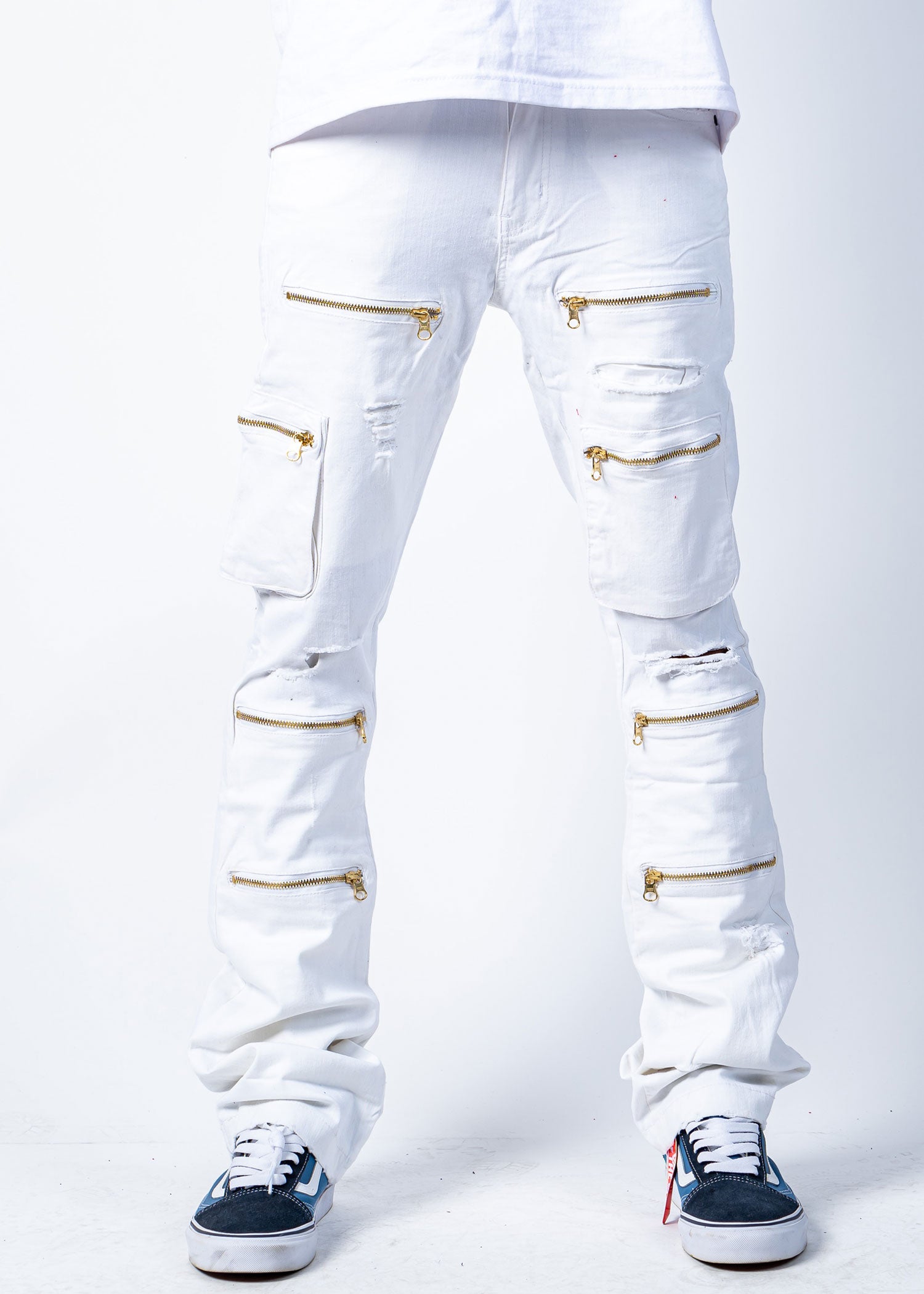 Mercury stacked Flare jeans White - 95denim