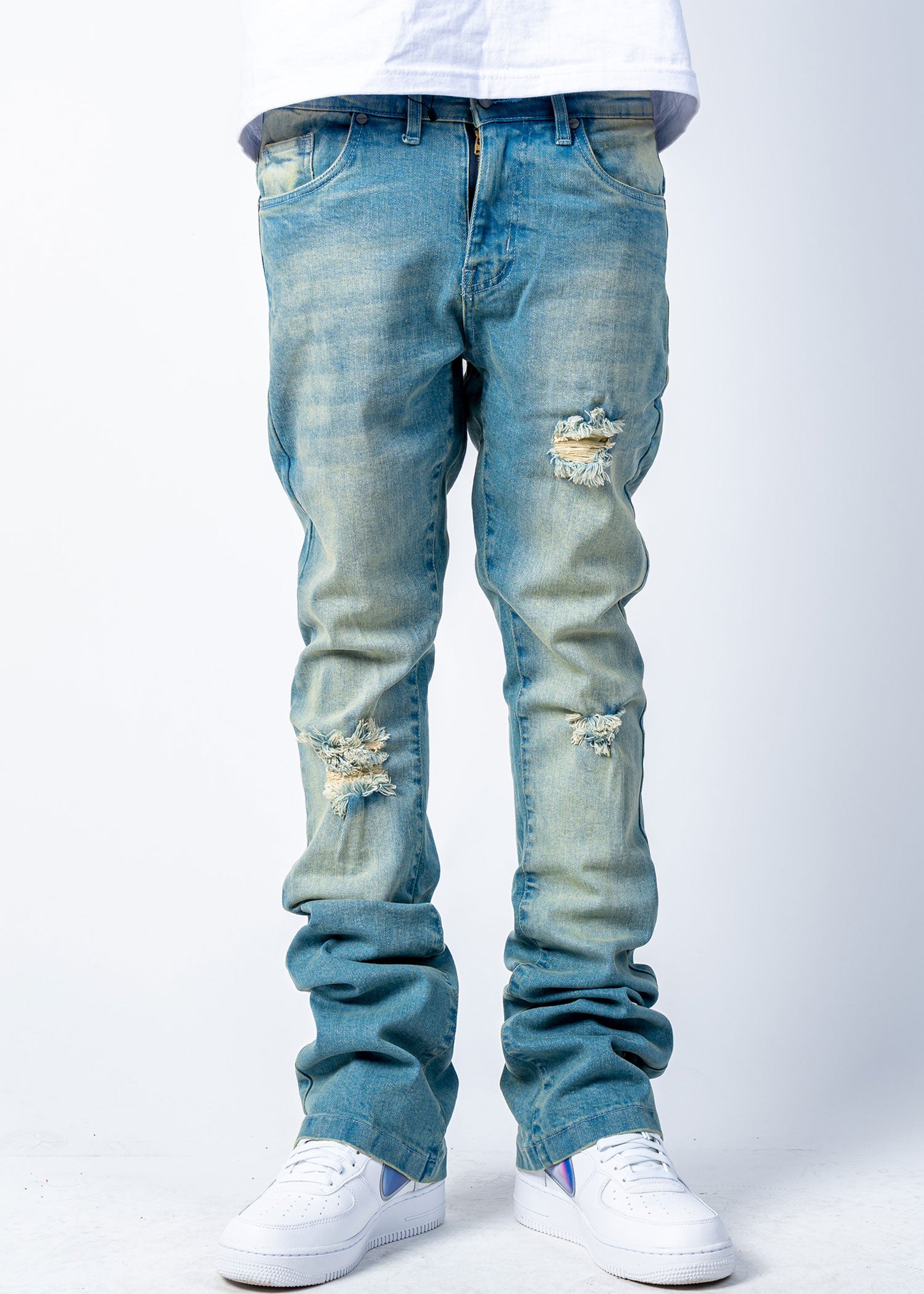 Venice Stacked Utility Cargo Flare Jeans
