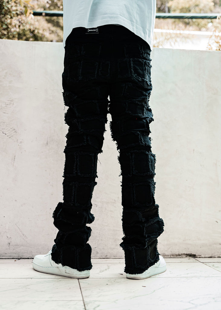Nala Black Stacked Jeans - 95denim