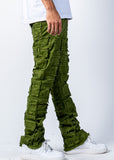 Nala Olive Green Stacked Jeans