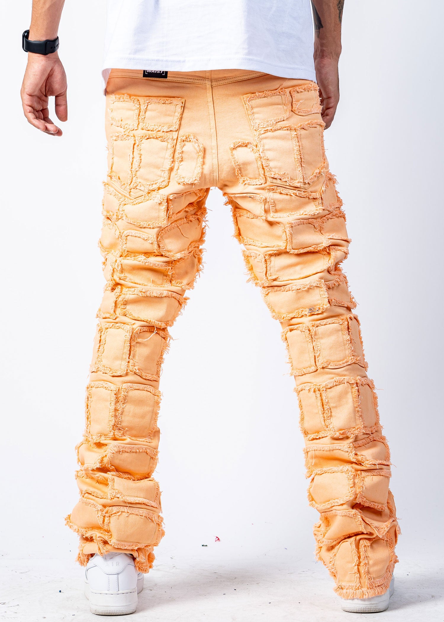 Nala Peach Stacked Flare Jeans - 95denim