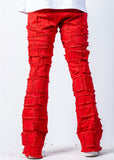 Nala Red Stacked Jeans