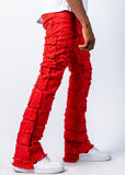 Nala Red Stacked Jeans