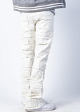 back photo of the nala white stack jeans