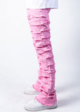 Parker Pink Stacked Flare Jeans - 95denim