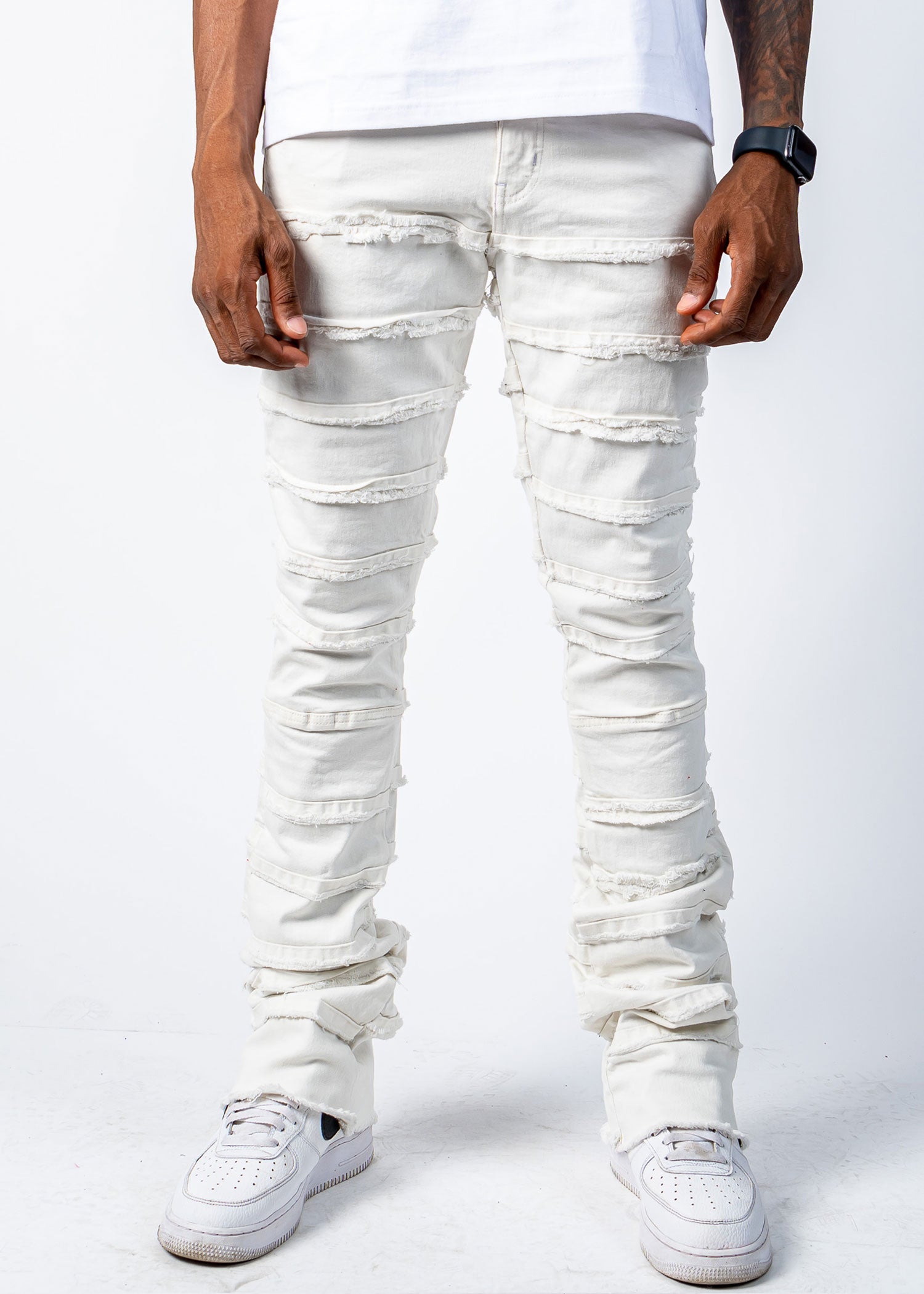 PREME Moto Skinny Stretch Jean - Men's Jeans in White | Buckle