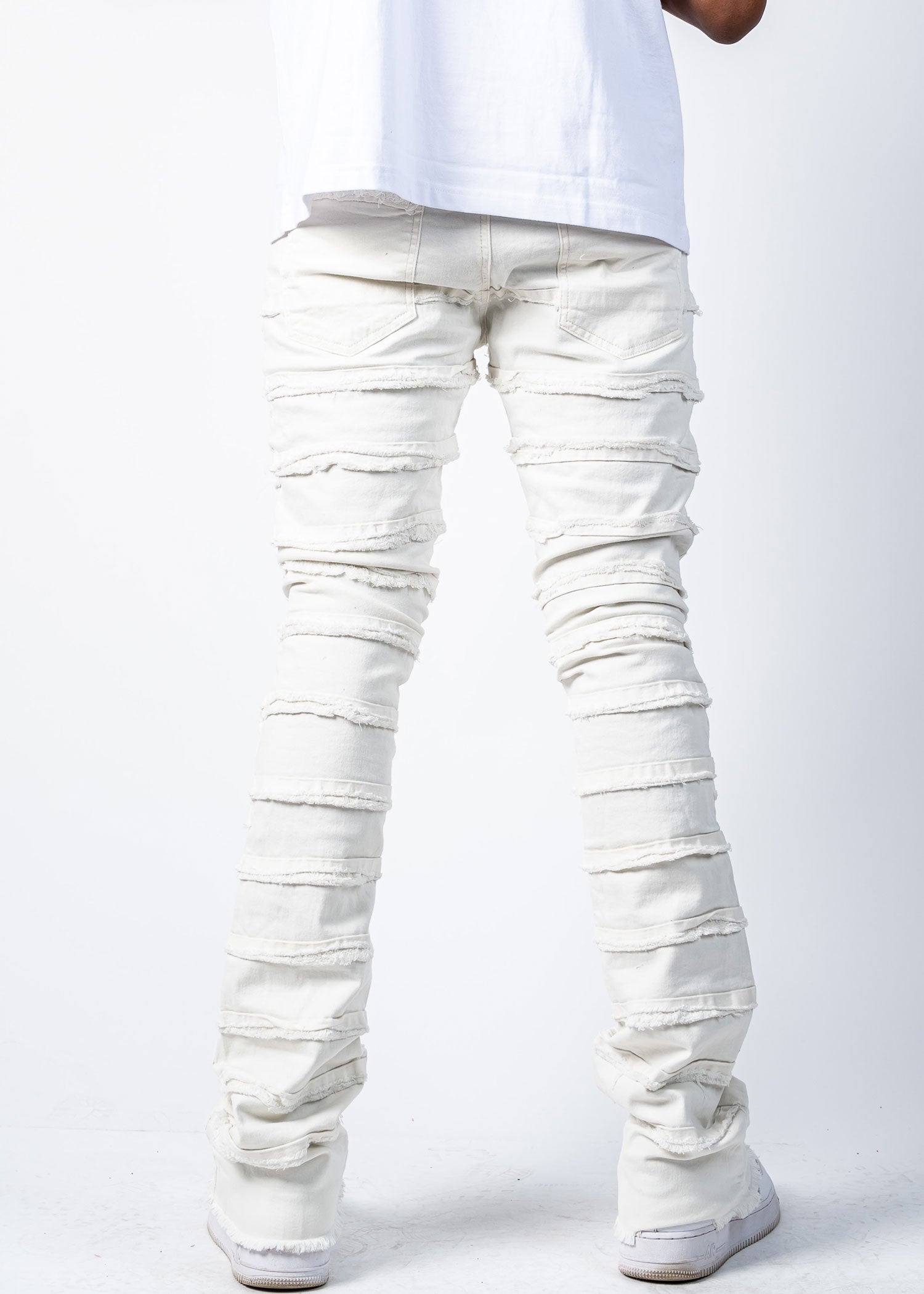Parker White Stacked Flare Jeans - 95denim
