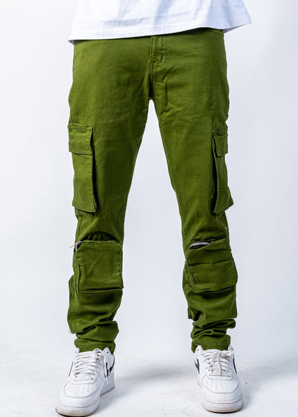 Venice Black Stacked Cargo Pants - 95denim