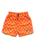 Monogram Streetwear Mesh Shorts Orange