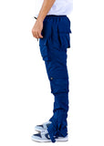 Snap Button Men's Utility Cargo Pants Navy