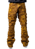 Nala Stacked Jeans Brown