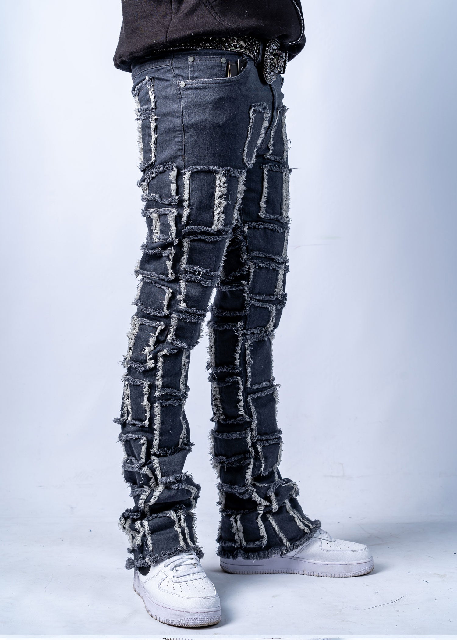 Nala Stacked Flare Jeans Grey - 95denim