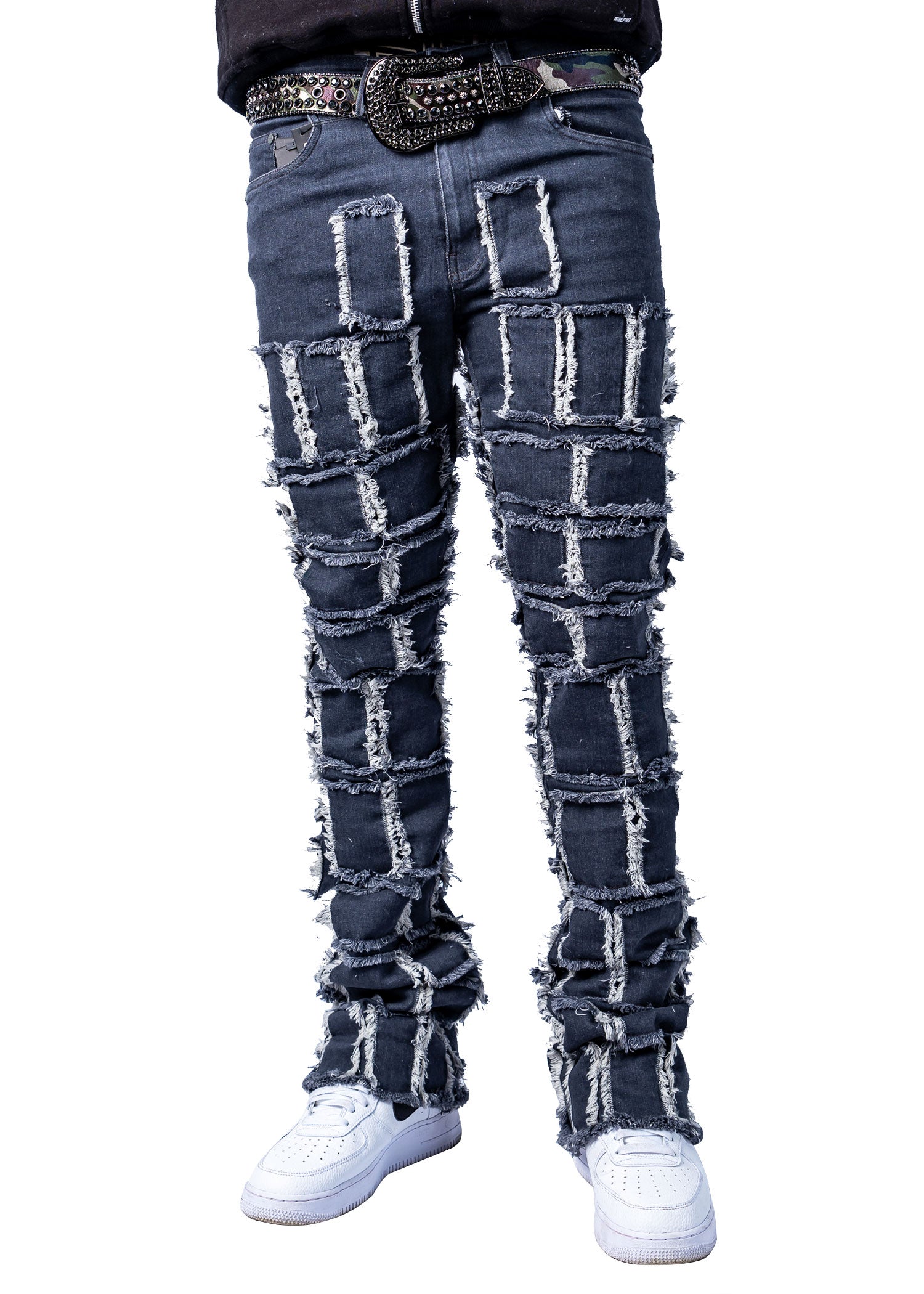 Nala Black Stacked Jeans