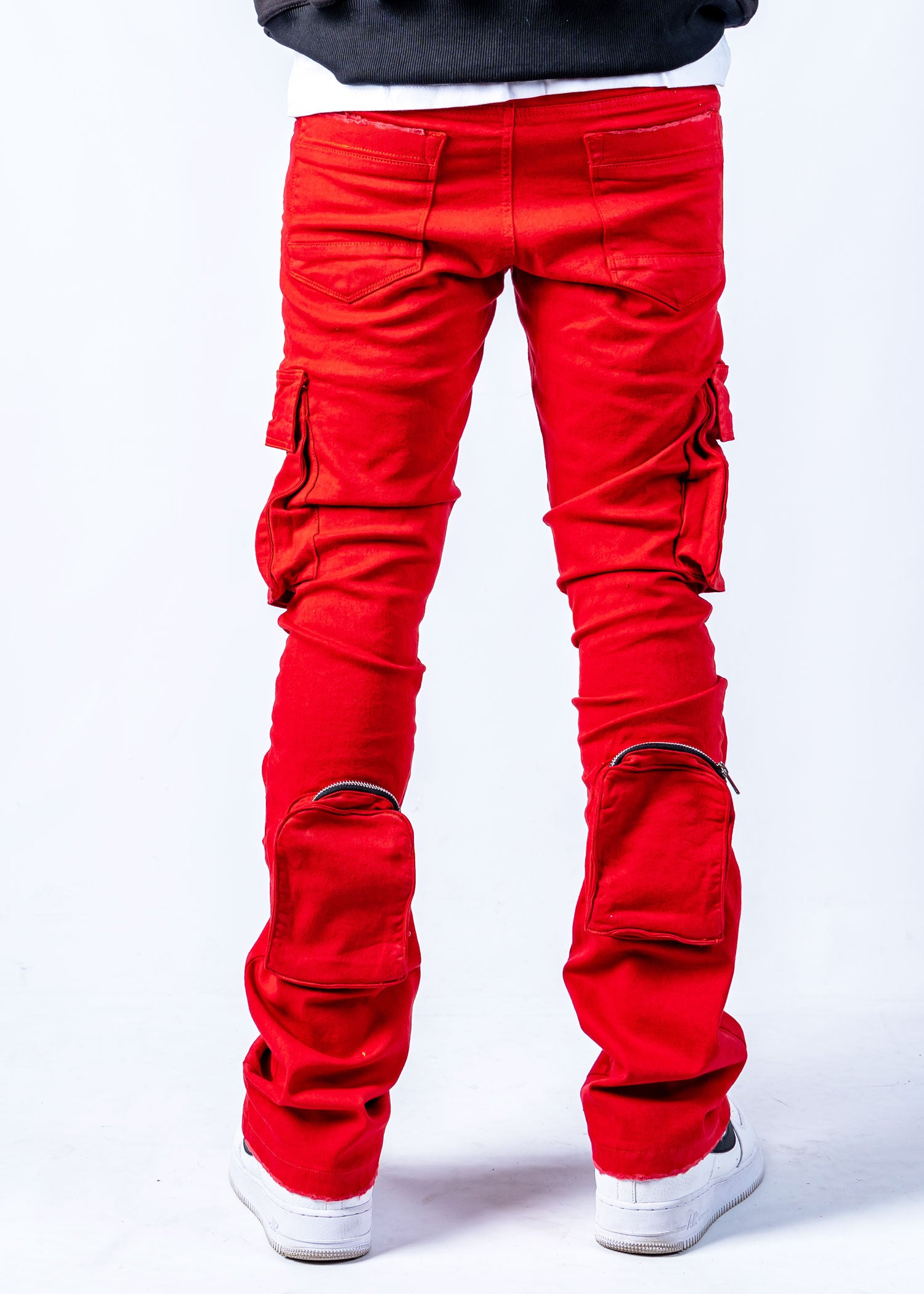 Venice Red Stacked Jeans